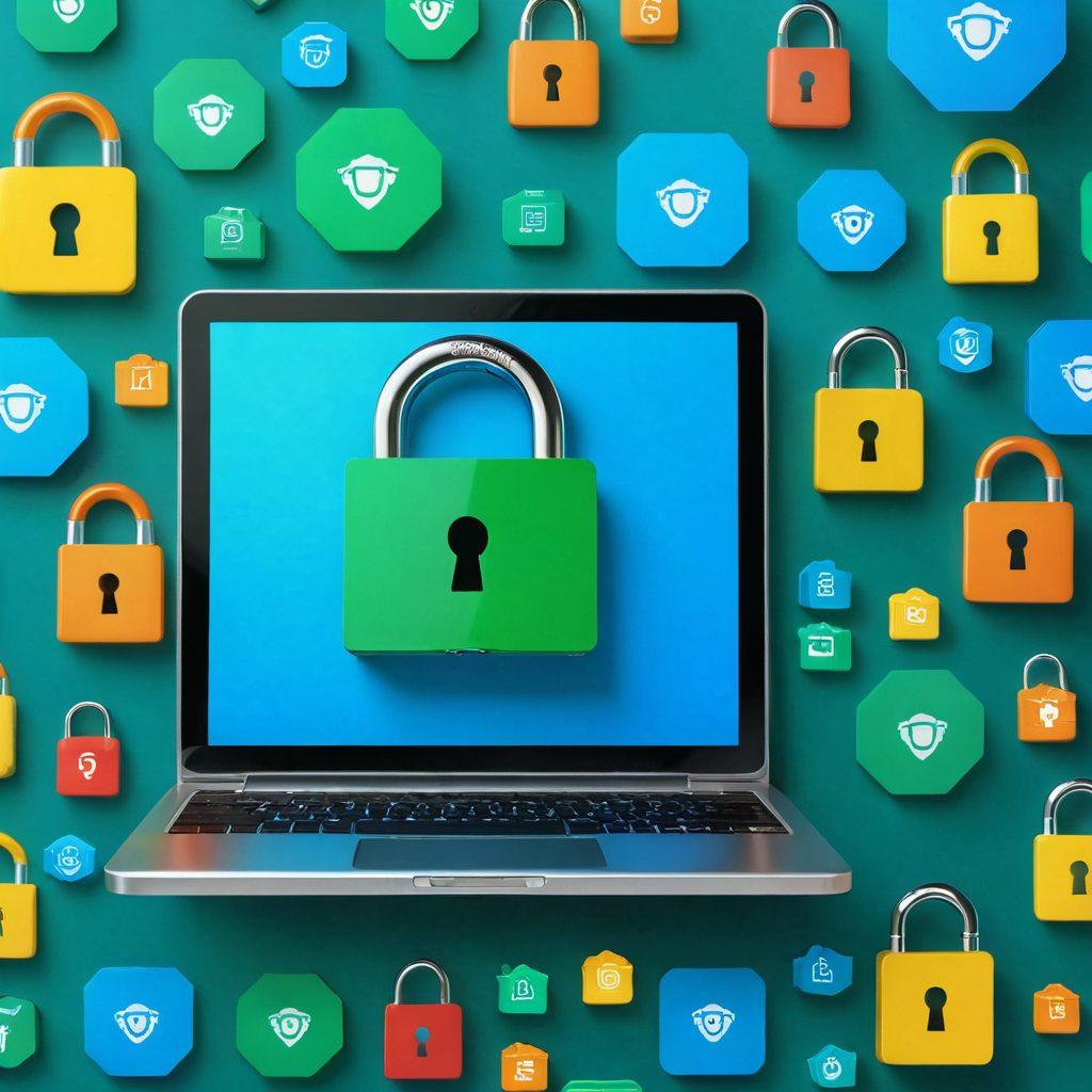 A visually engaging collage of digital insurance elements such as an unlocked padlock, a computer screen displaying insurance stats, a family happily interacting with their devices, and a digital wallet overflowing with affordable insurance options. The background features soft, welcoming colors like blue and green to convey trust and security. Include floating icons representing different insurance types like health, auto, and home. vibrant colors. 3D.